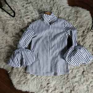 Caroline Constas  puff Sleeve Top Size S